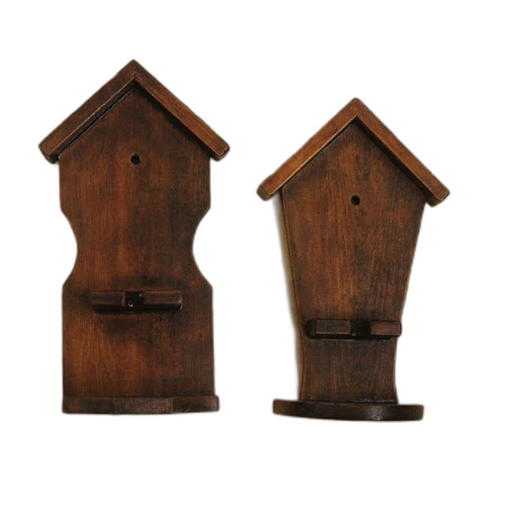 CLEARANCE! Set of 2: Wooden Small Spoon Holder: Birdhouses